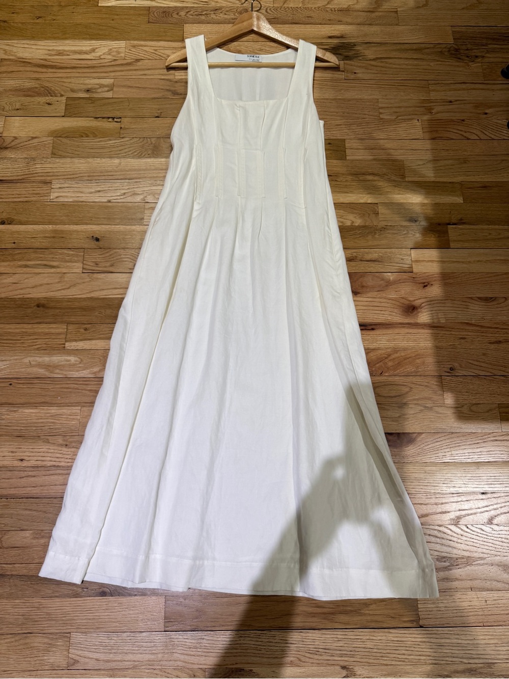 Sophie Rue Cream Square-Neck Maxi Dress